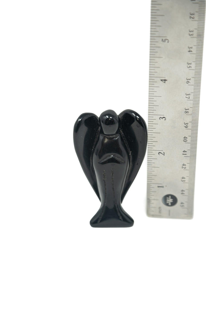 Black Tourmaline Angel | The Harmony Store Crystal Figurine