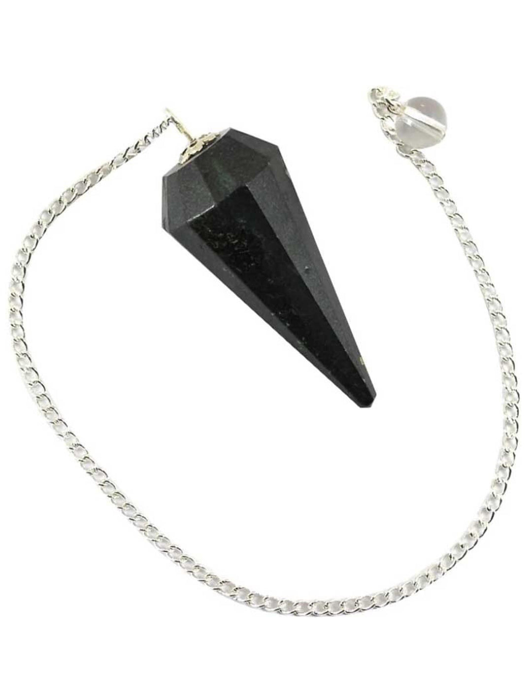 Black Tourmaline Faceted Pendulum | The Harmony Store Crystal Pendulum