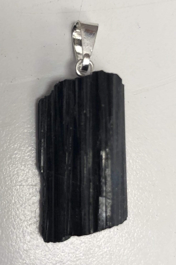 Black Tourmaline Pendant, Silver-Plated | Harmony Store Pendant