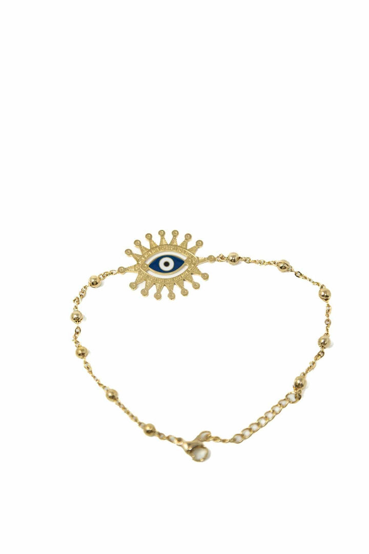 Blue Evil Eye Stainless Steel Bracelet | The Harmony Store Bracelet