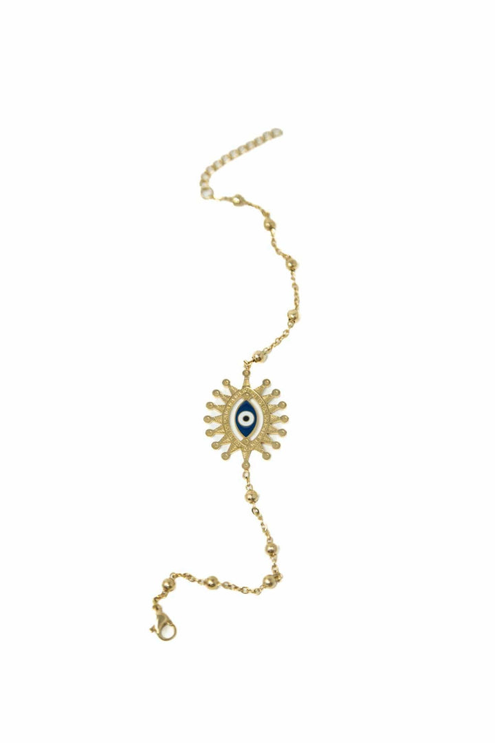 Blue Evil Eye Stainless Steel Bracelet | The Harmony Store Bracelet