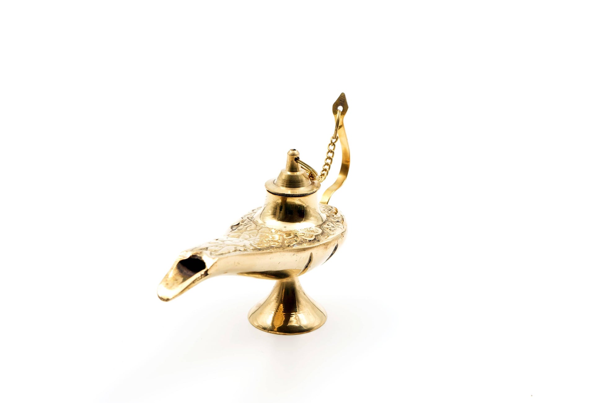 Brass Aladdin Lamp 5 (Genie Lamp)/ Cone Burner – The Harmony Store