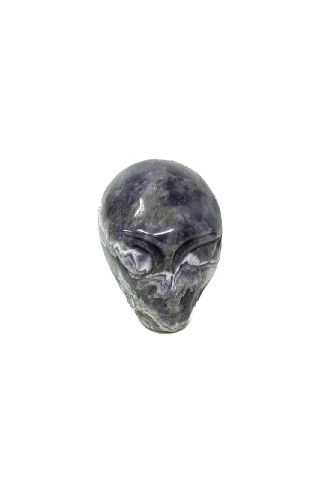 Chevron Amethyst Alien Head | The Harmony Store Carving