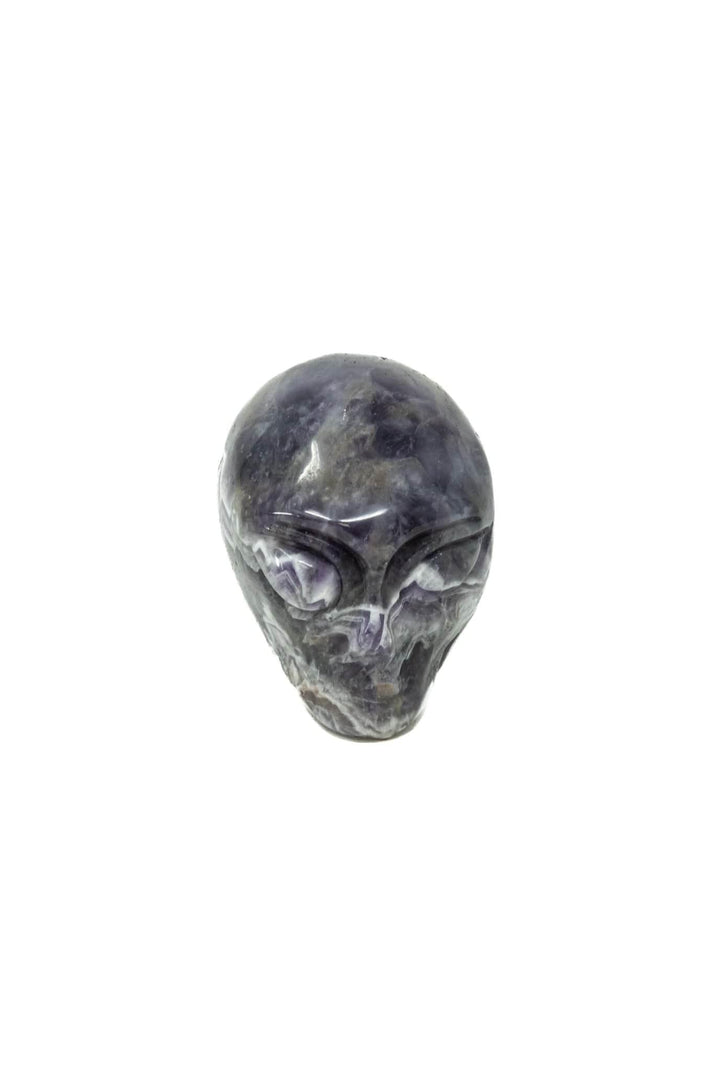 Chevron Amethyst Alien Head | The Harmony Store Carving