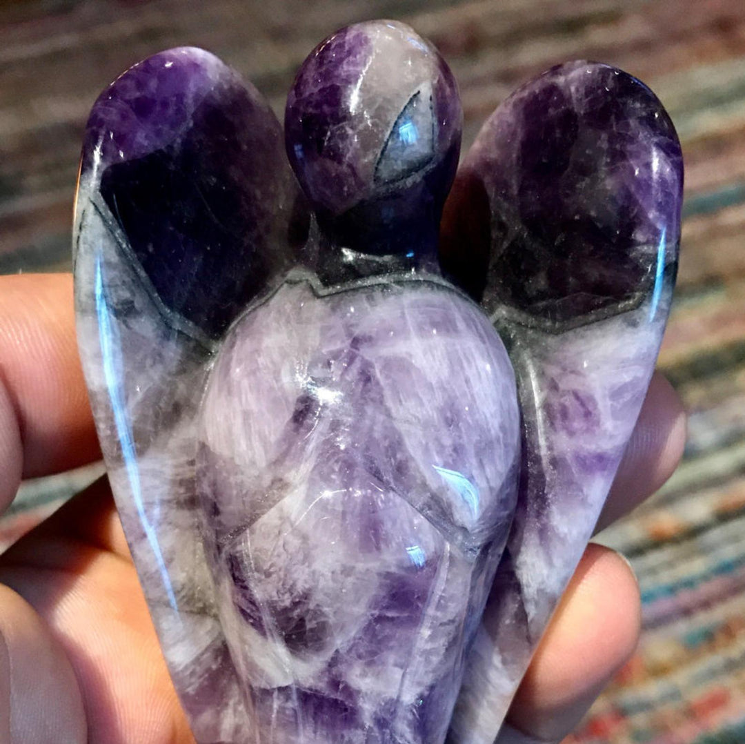 Chevron Amethyst Angel | The Harmony Store Crystal Figurine
