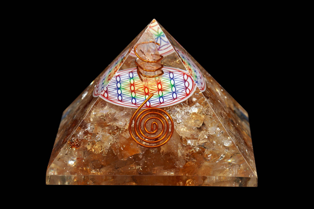 Citrine Orgonite Pyramid | The Harmony Store Pyramid