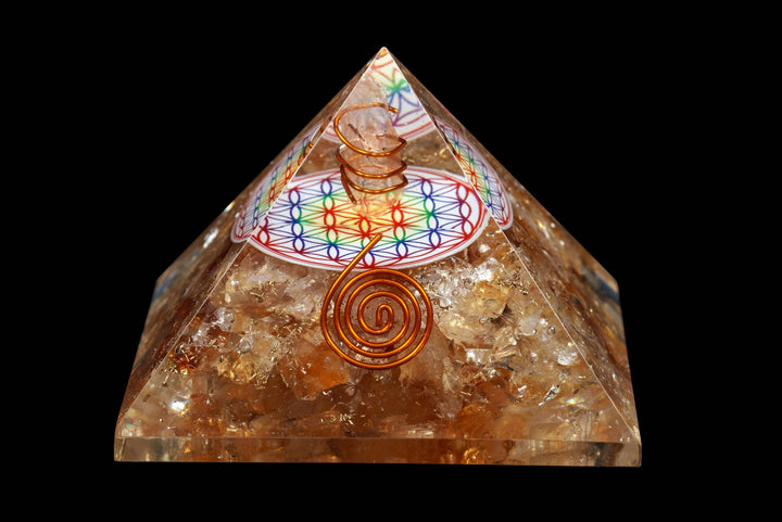 Citrine Orgonite Pyramid | The Harmony Store Pyramid