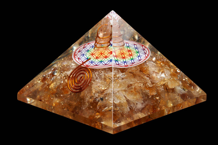 Citrine Orgonite Pyramid | The Harmony Store Pyramid