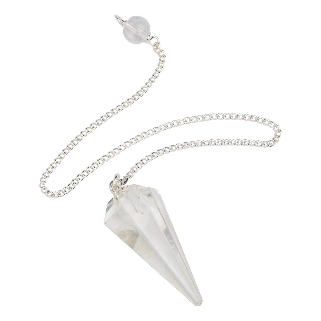 Clear Quartz Faceted Pendulum | Dowsing Pendulum