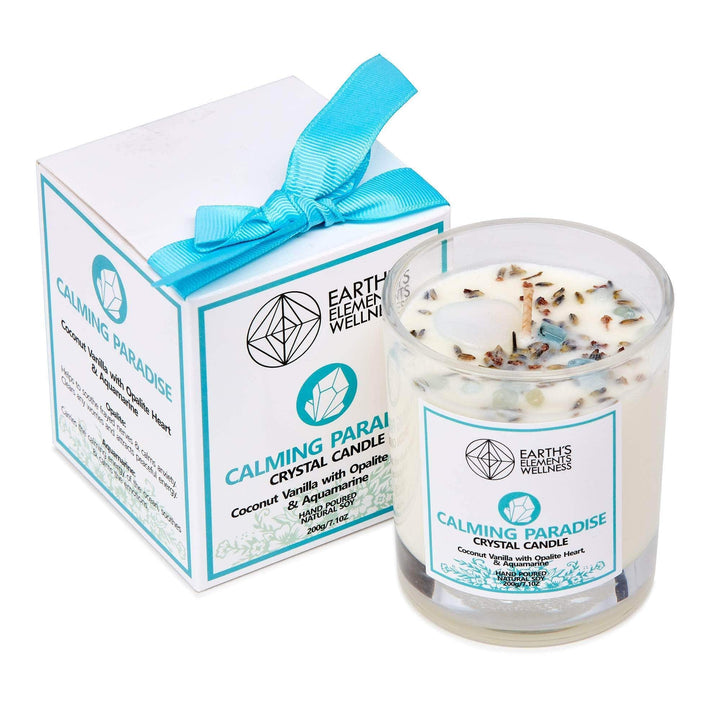 Earth Elements Crystal Candle, 5 Scents | Harmony Candle