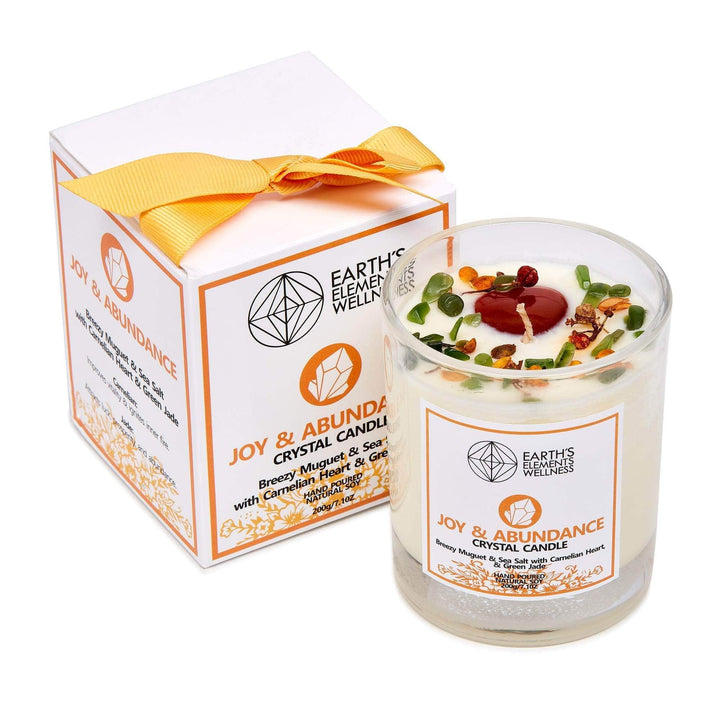 Earth Elements Crystal Candle, 5 Scents | Harmony Candle