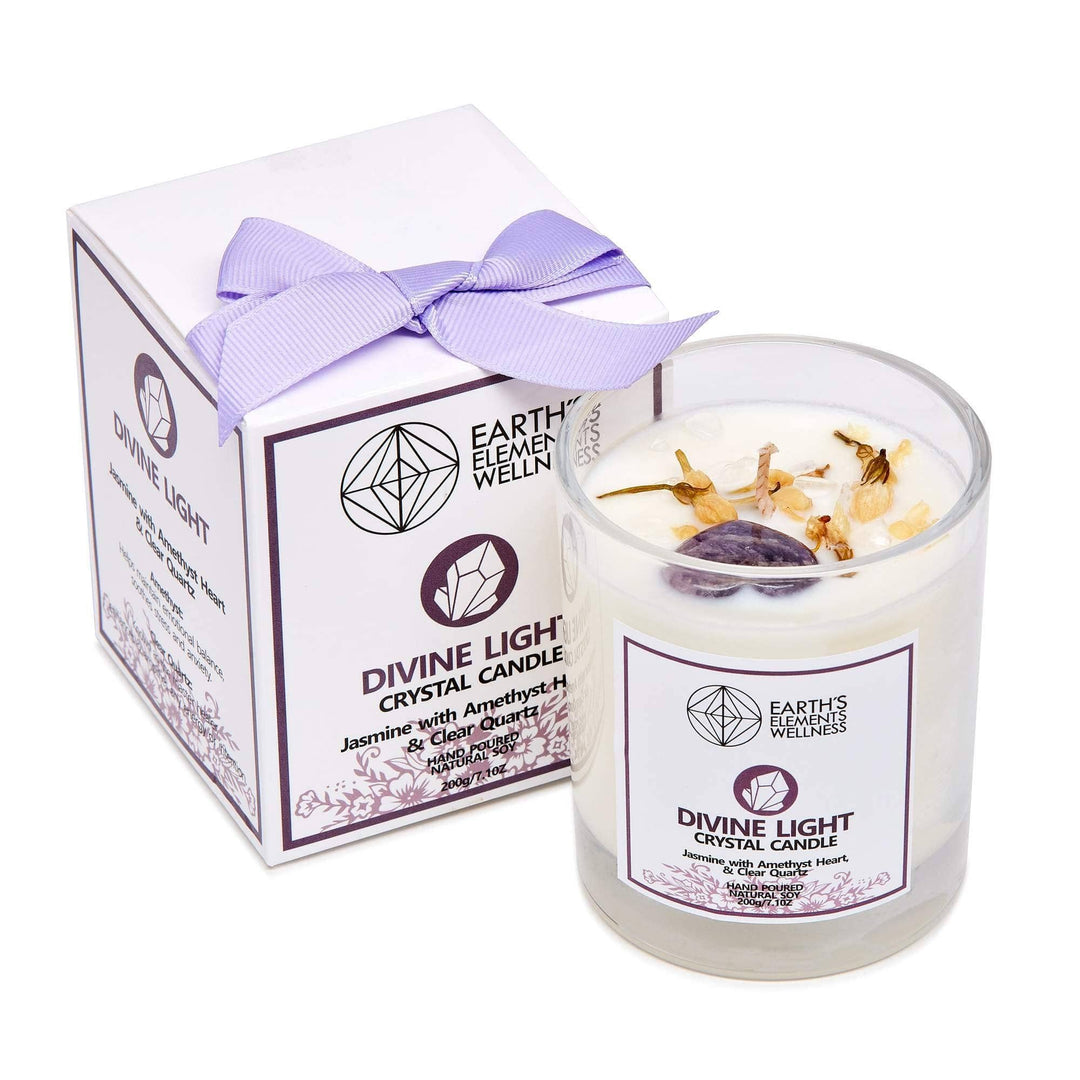 Earth Elements Crystal Candle, 5 Scents | Harmony Candle