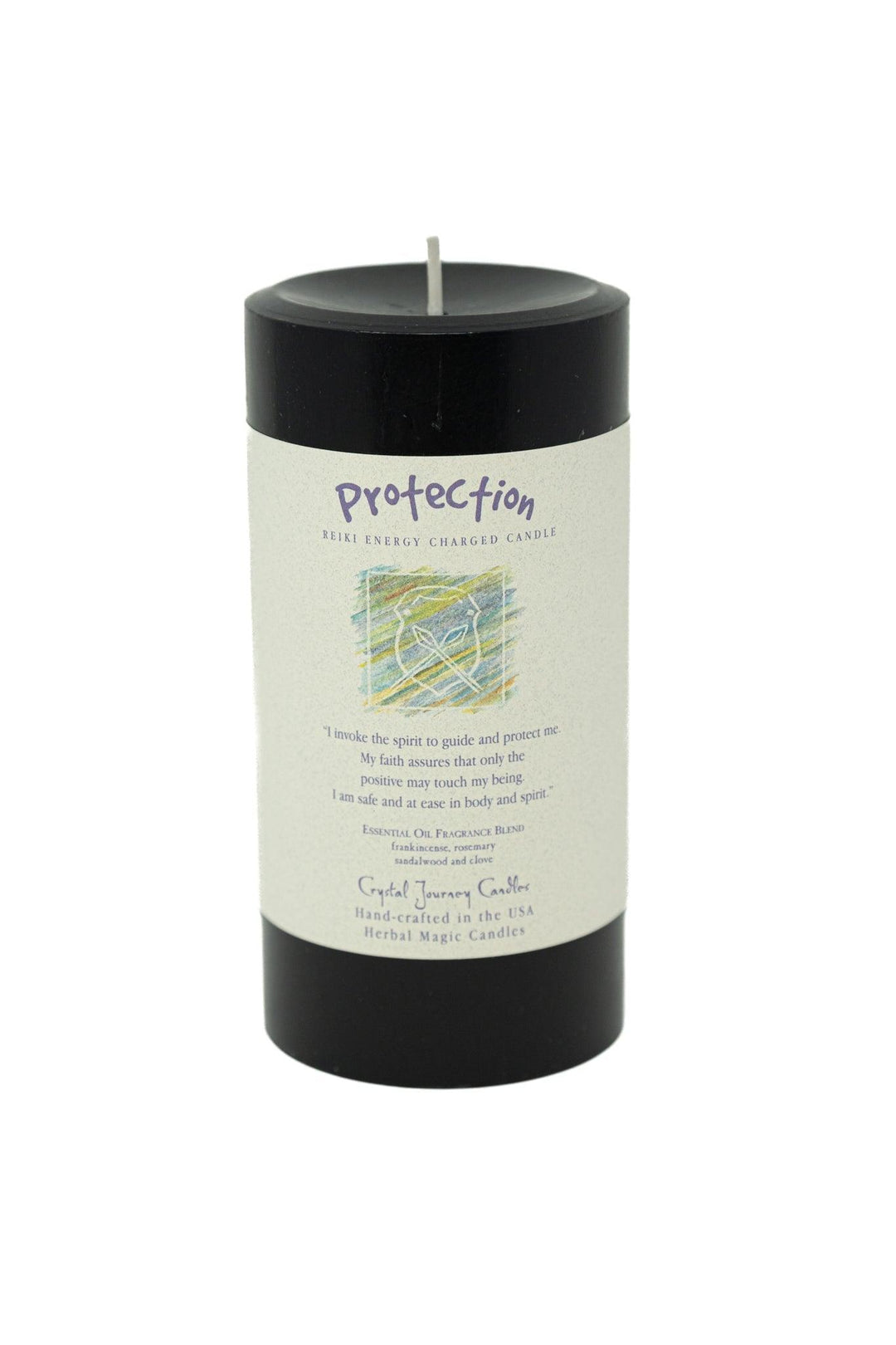 Crystal Journey Candles Protection / 3" x 6" Candles