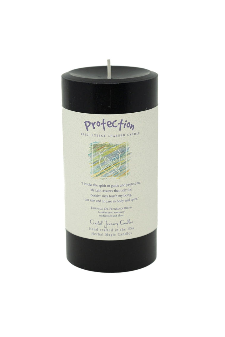 Crystal Journey Candles Protection / 3" x 6" Candles