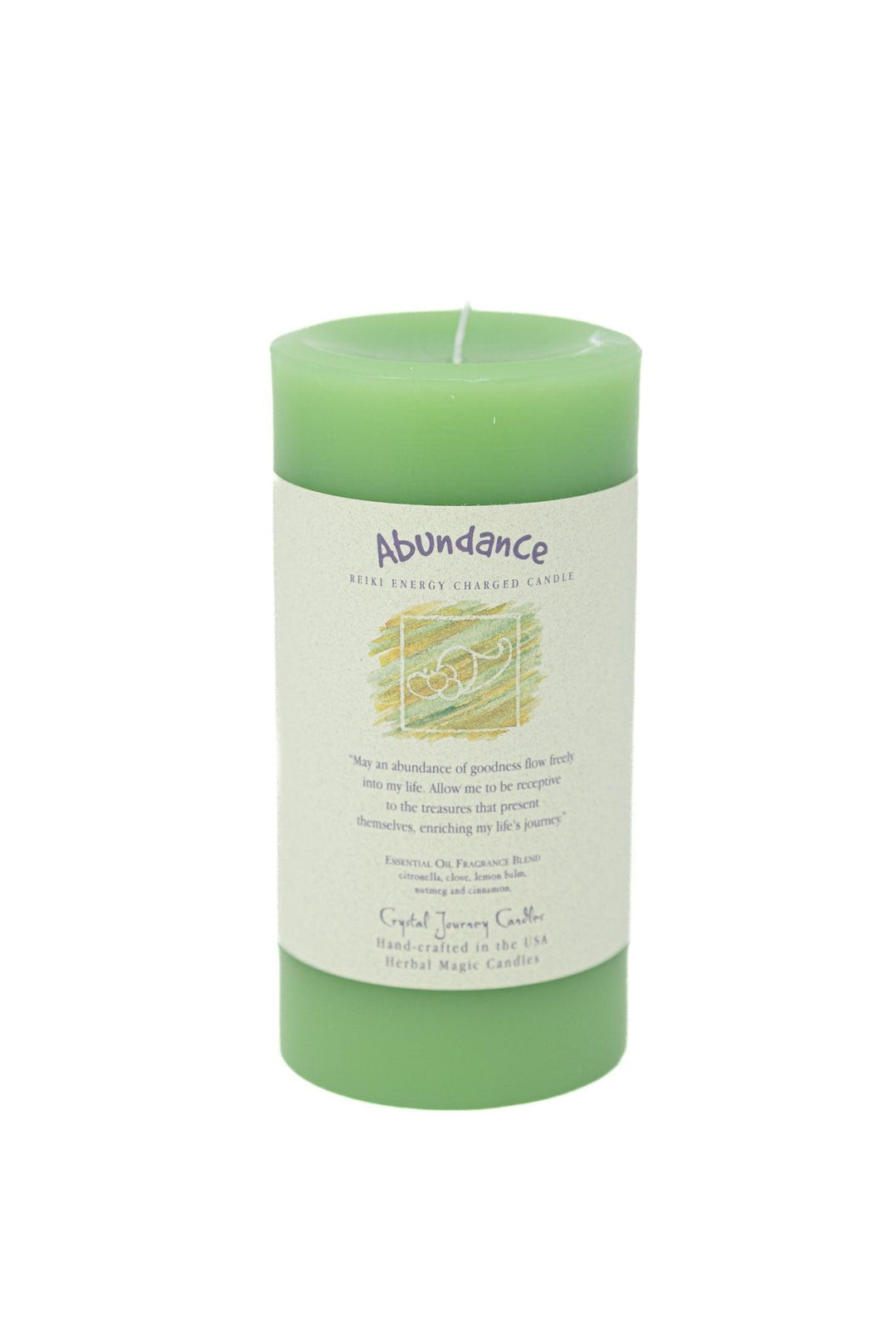 Crystal Journey Candles Abundance / 3" x 6" Candles