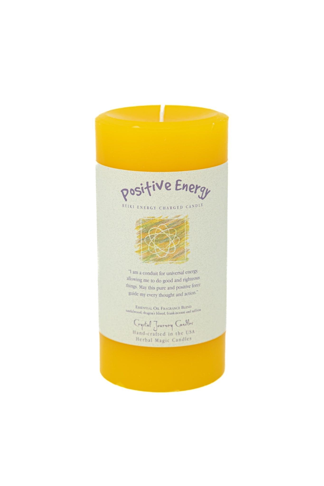 Crystal Journey Candles Positive Energy / 3" x 6" Candles