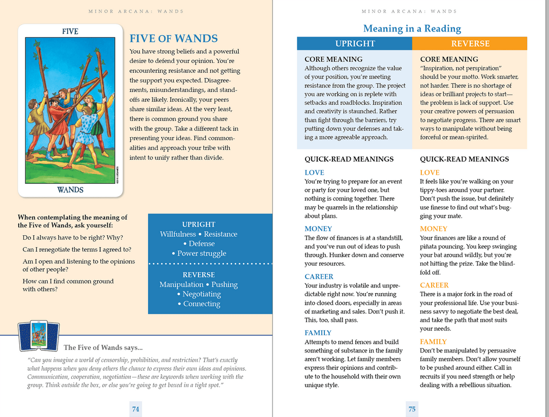 Exploring Tarot — Rider-Waite Book | The Harmony Store Book