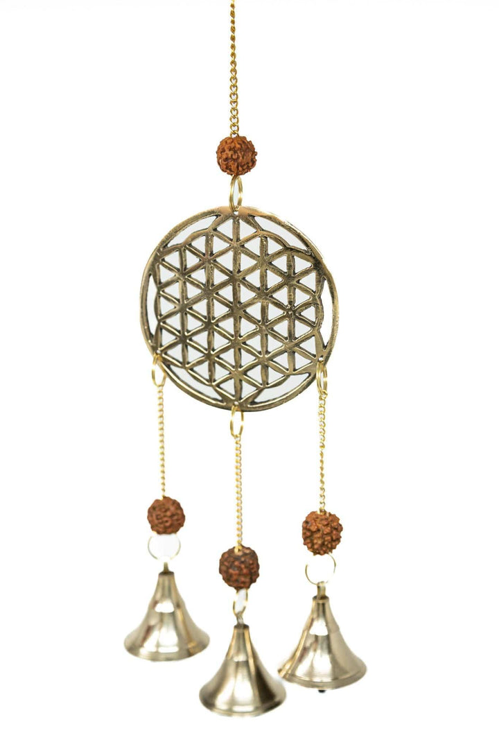 Flower of Life Wind Chime with Bells | The Harmony Store Metaphysical Decor