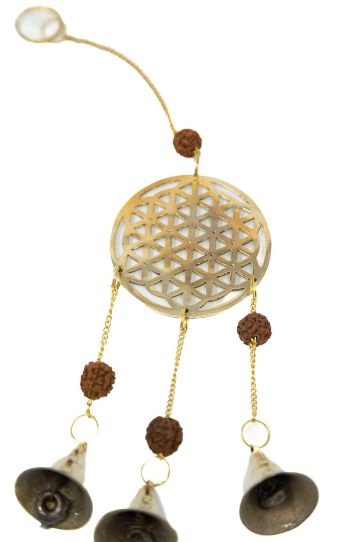 Flower of Life Wind Chime with Bells | The Harmony Store Metaphysical Decor