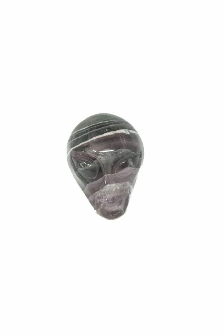 Fluorite Alien Head Carving 2" | The Harmony Store Crystal Skull