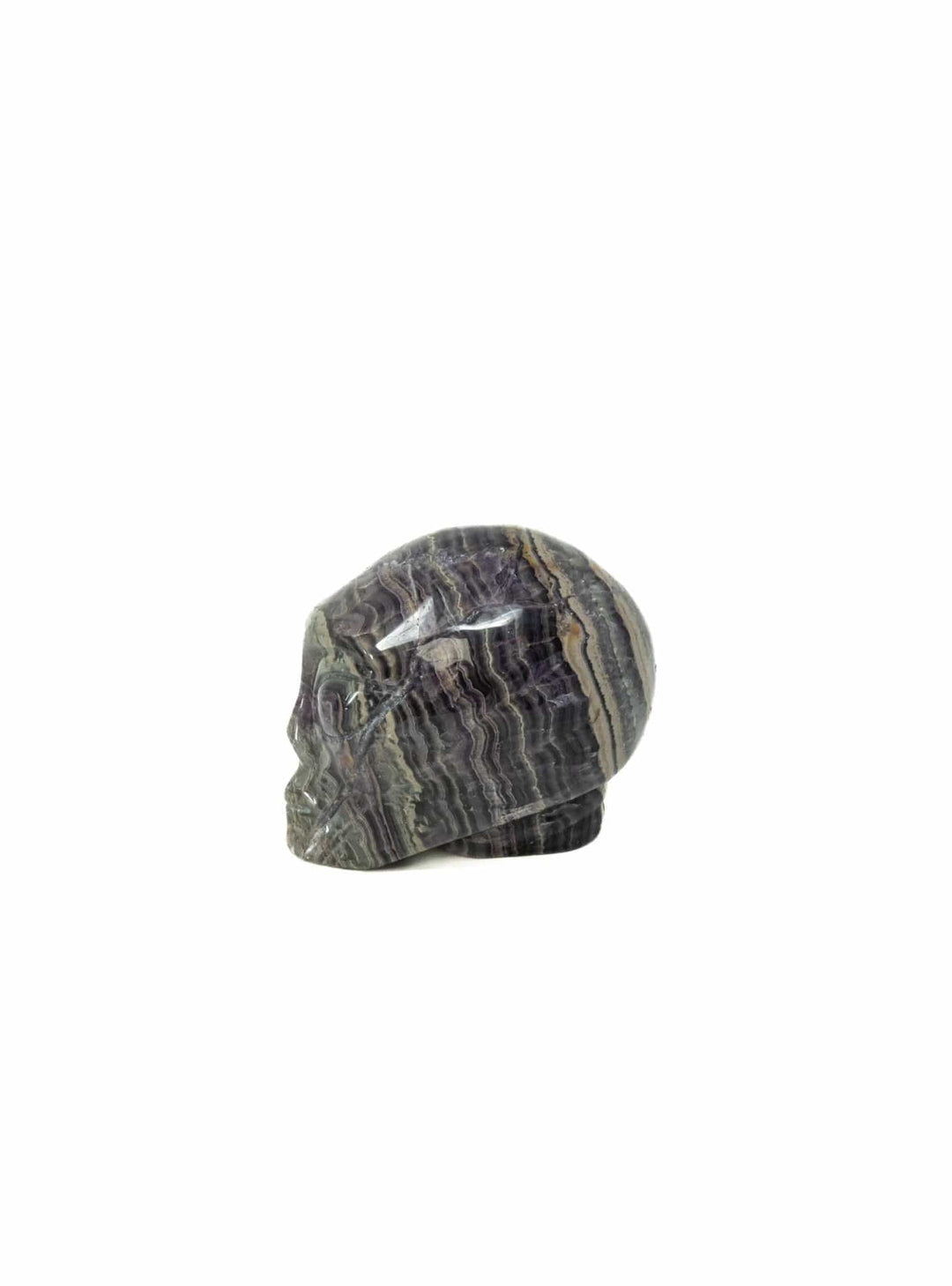Fluorite Alien Head Carving 2" | The Harmony Store Crystal Skull