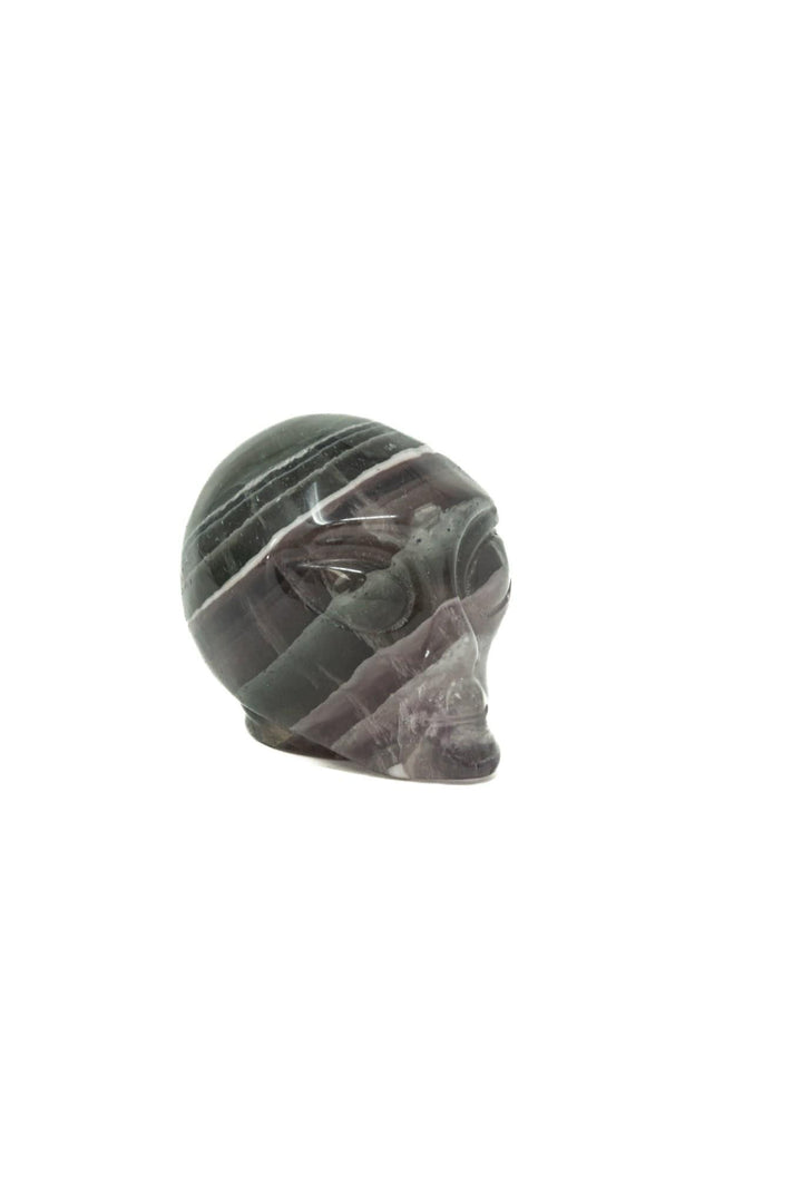 Fluorite Alien Head Hand Carved Crystal Skulls