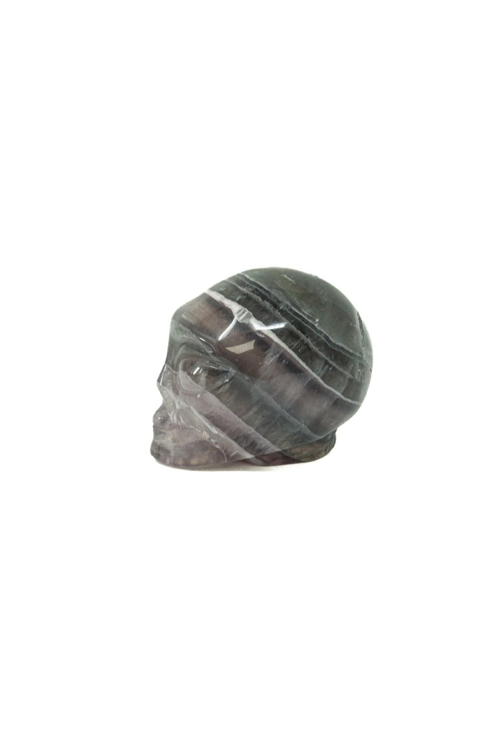 Fluorite Alien Head Hand Carved Crystal Skulls