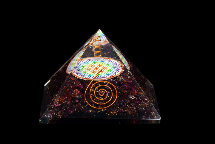 Orgonite and Garnet Pyramid