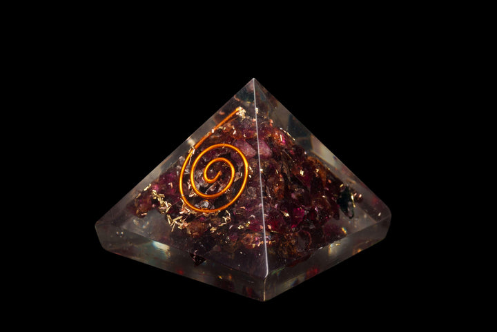 Orgonite and Garnet Pyramid