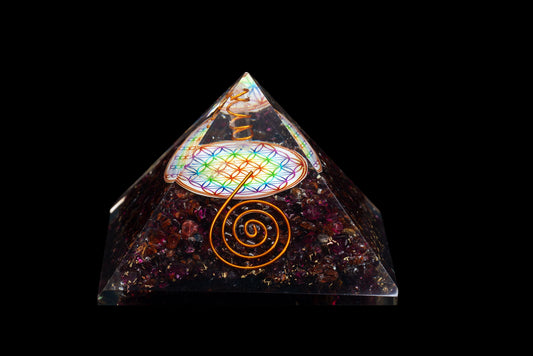 Orgonite and Garnet Pyramid
