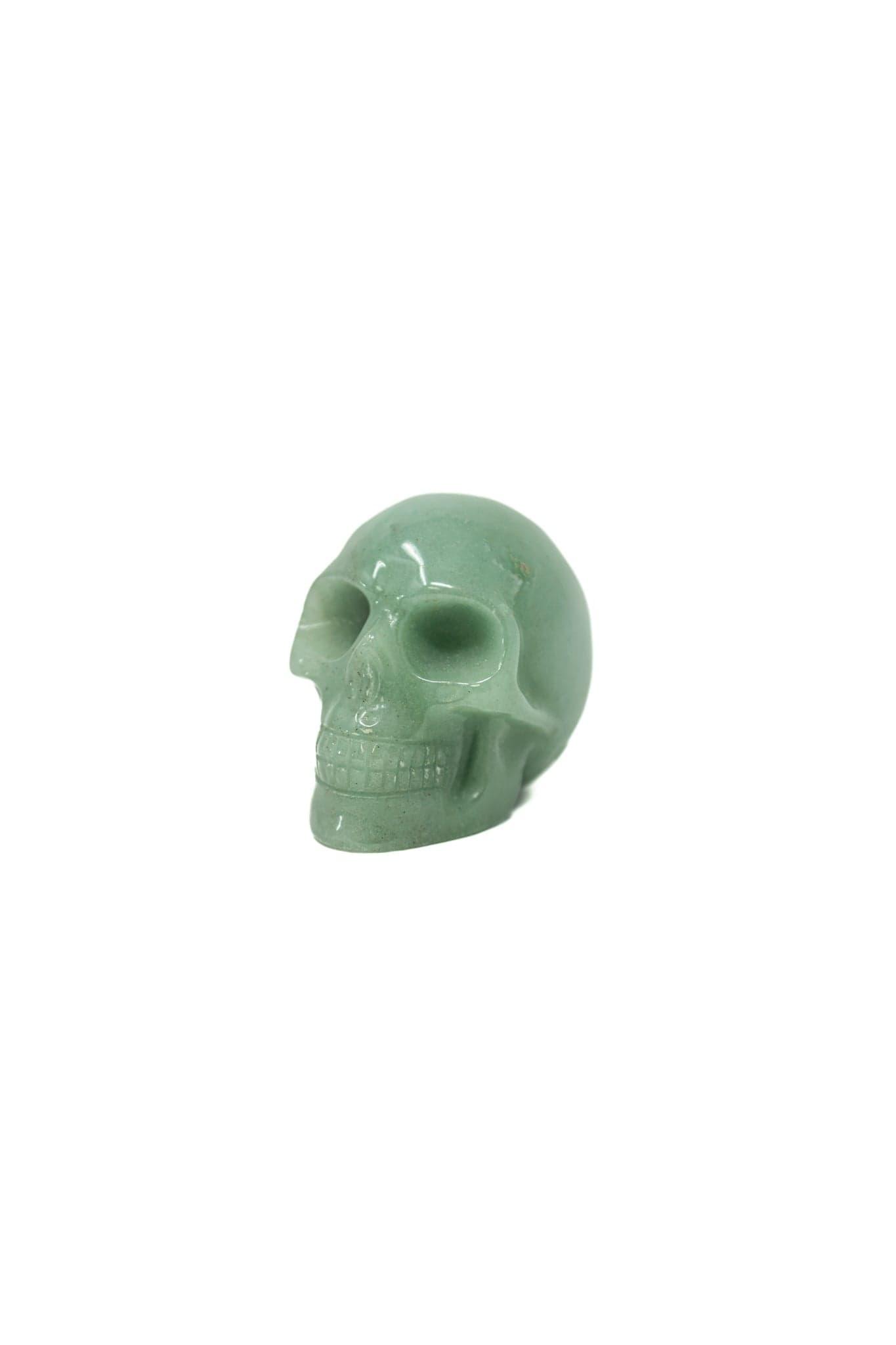 Green Aventurine Skull Hand Carved Crystal Skulls