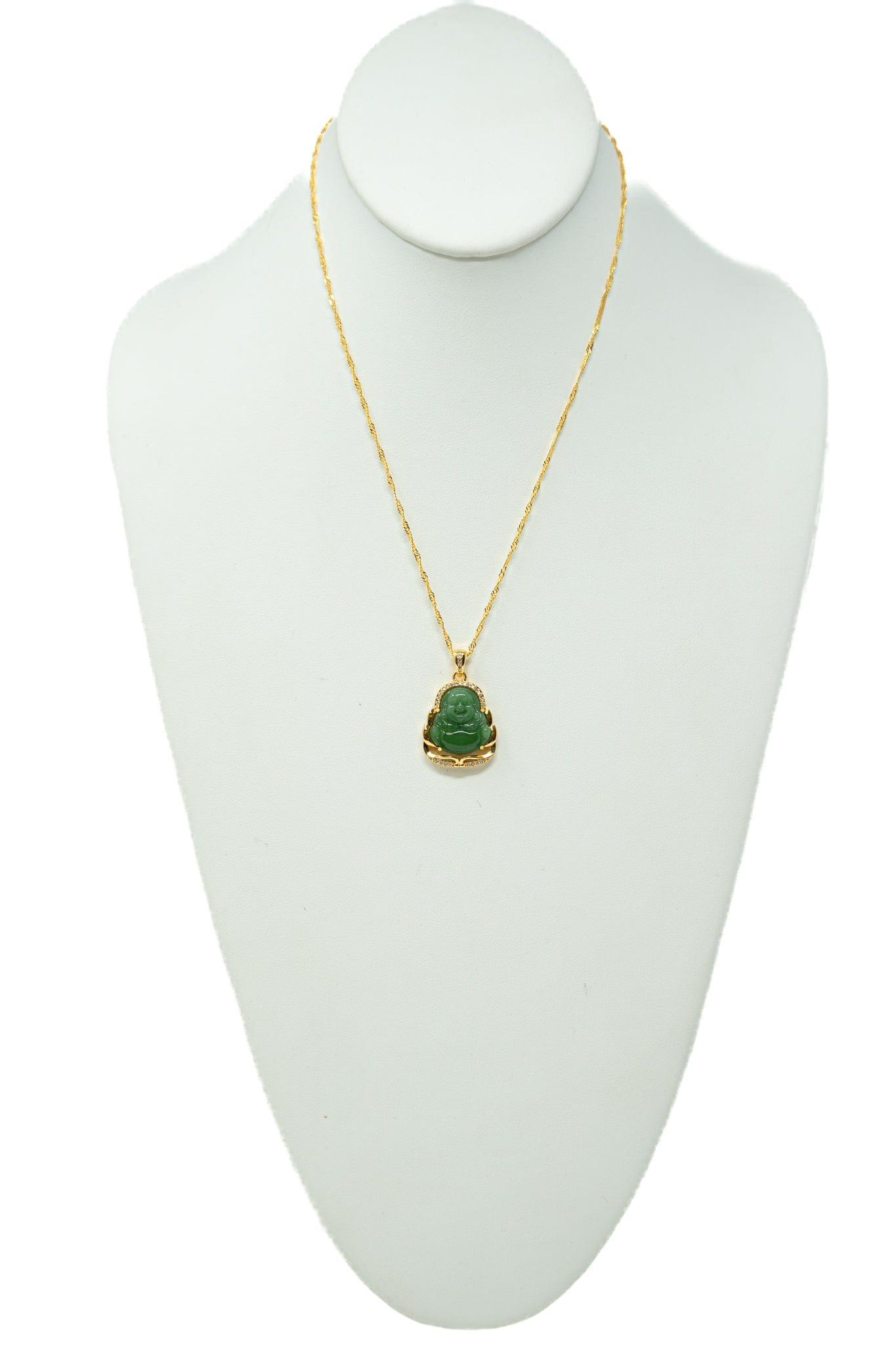 Jade Buddha Necklace With Chain Jade Necklace