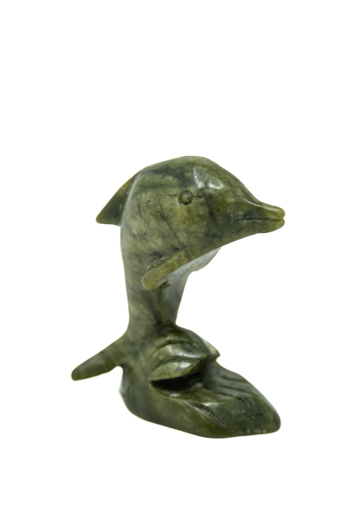 Jade Hand Carved Dolphin | The Harmony Store Crystal Figurine
