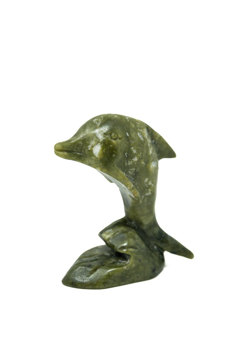 Jade Hand Carved Dolphin | The Harmony Store Crystal Figurine