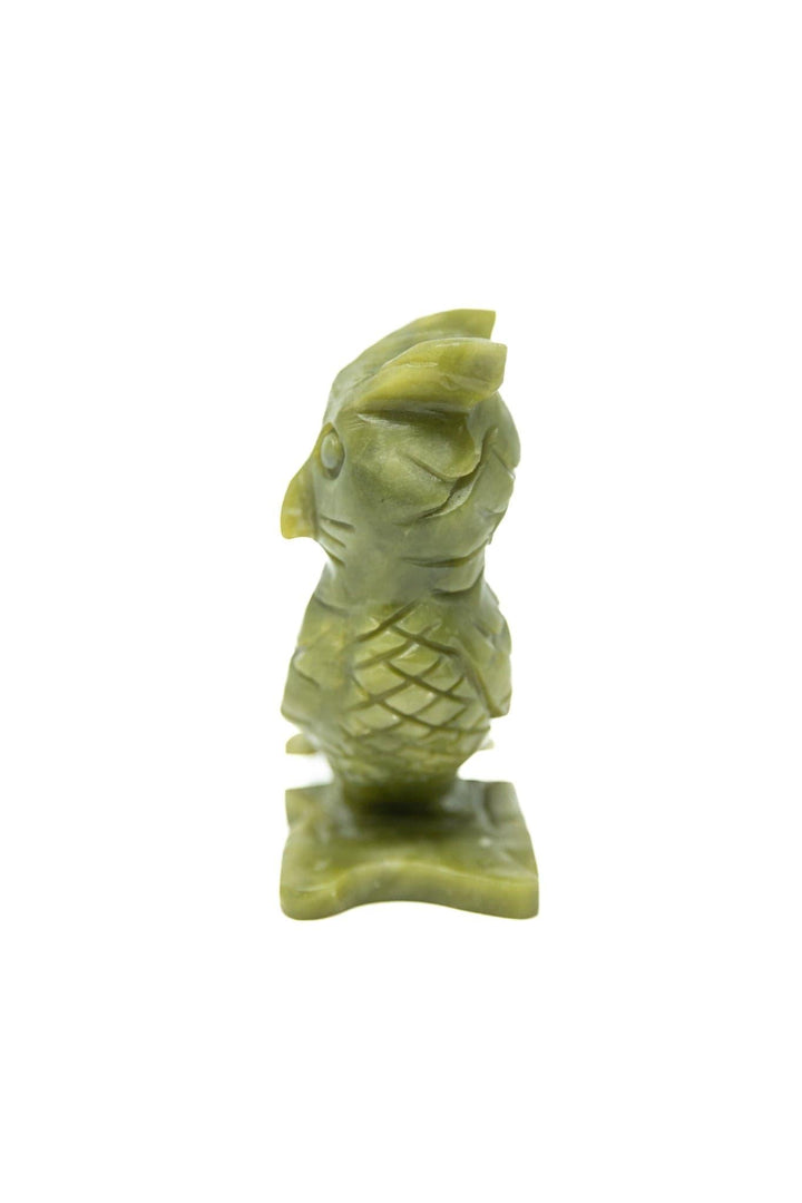 Jade Hand Carved Owl | The Harmony Store Crystal Figurine