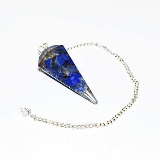Orgonite And Lapis Lazuli Faceted Pendulum