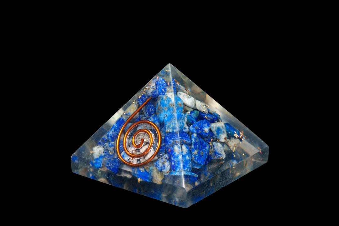 Lapis Lazuli Orgonite Pyramid | The Harmony Store Crystal Pyramid