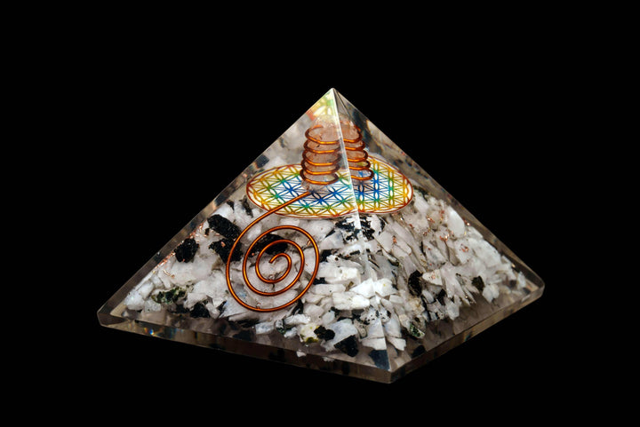 Moonstone Orgonite Pyramid | The Harmony Store Crystal Pyramid