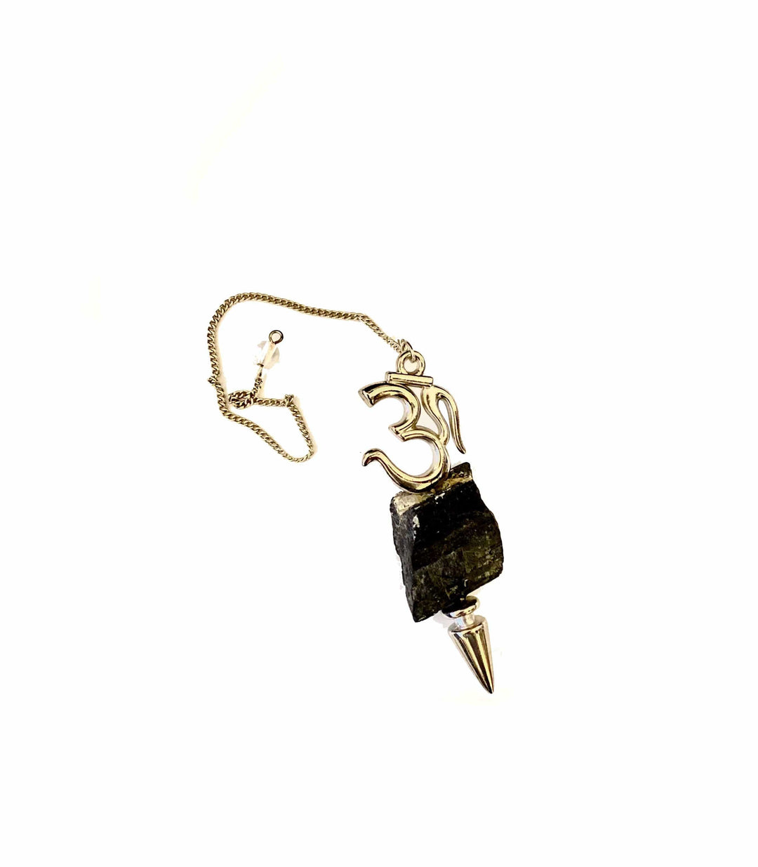 OM Black Tourmaline Pendulum | The Harmony Store Crystal Pendulum