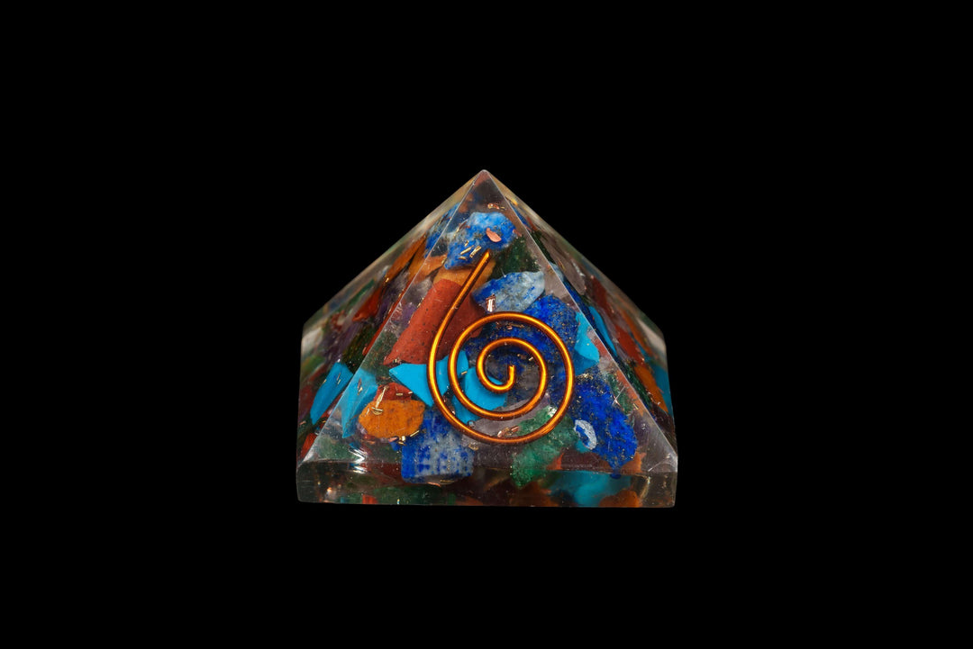 Multi-Crystal Orgonite Pyramid | The Harmony Store Crystal Pyramid