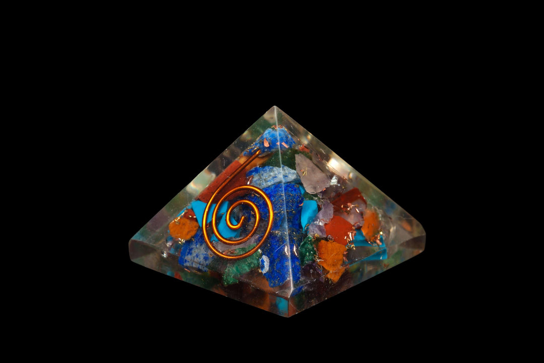 Multi-Crystal Orgonite Pyramid | The Harmony Store Crystal Pyramid