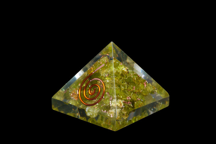 Orgonite and Peridot Pyramid
