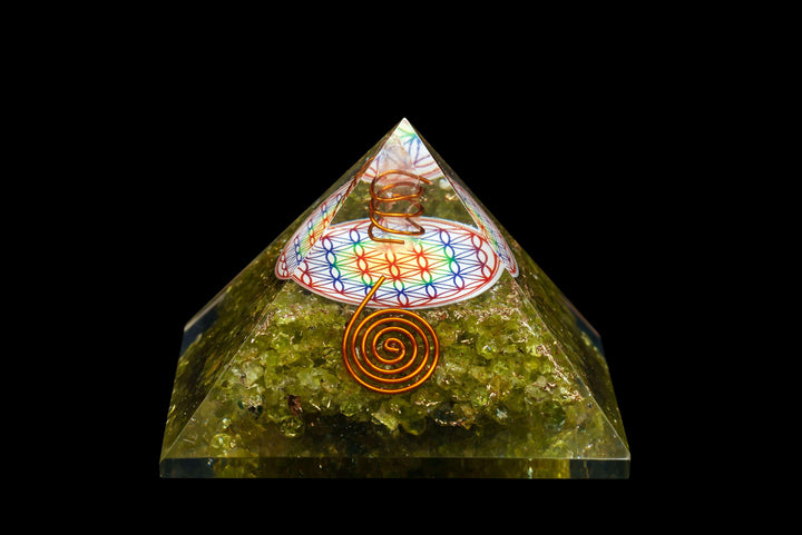 Orgonite and Peridot Pyramid