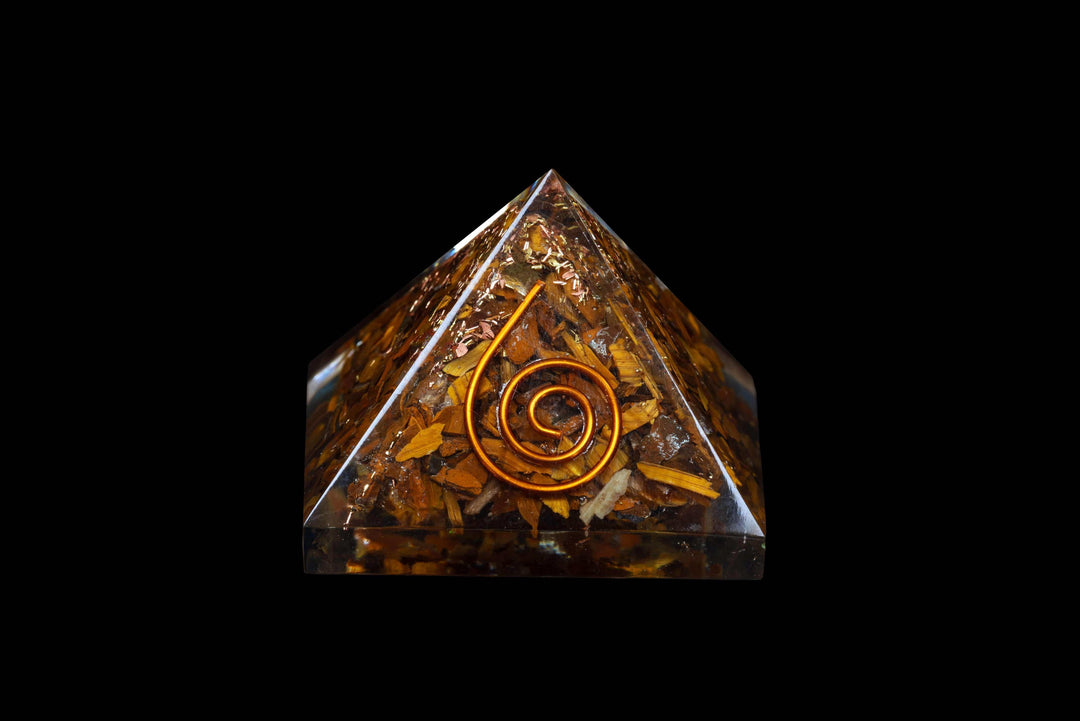 Tiger's Eye Orgonite Pyramid | The Harmony Store Pyramid