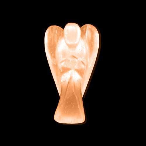 Peach Selenite Angel crystal