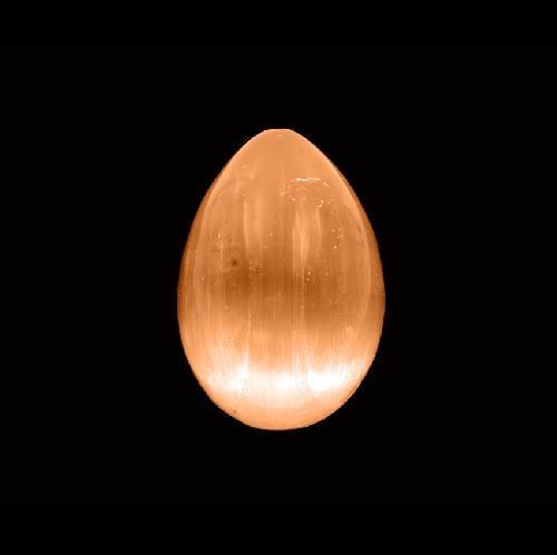 Peach Selenite Egg