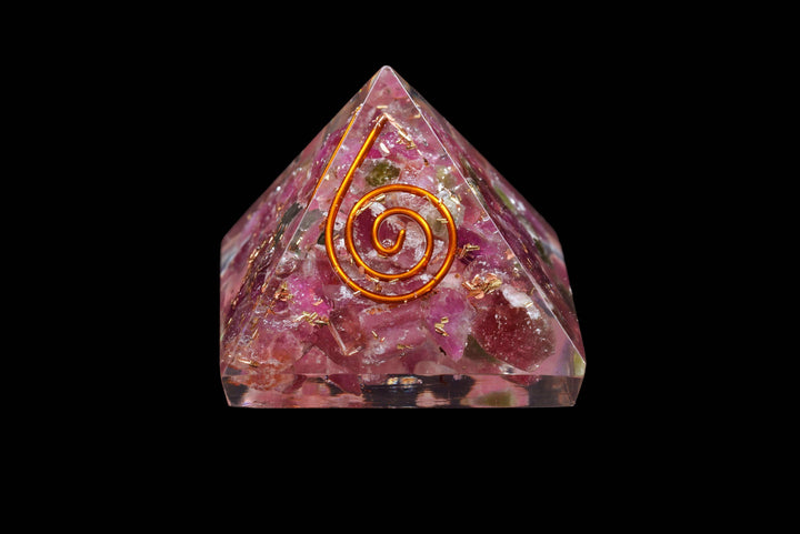 Pink Tourmaline Orgonite Pyramid | The Harmony Store Crystal Pyramid
