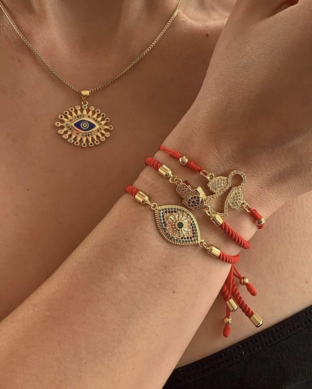 Protection Bracelets Evil Eye Adjustable Bracelet / Hamsa Adjustable Bracelet / Angel Adjustable Bracelet