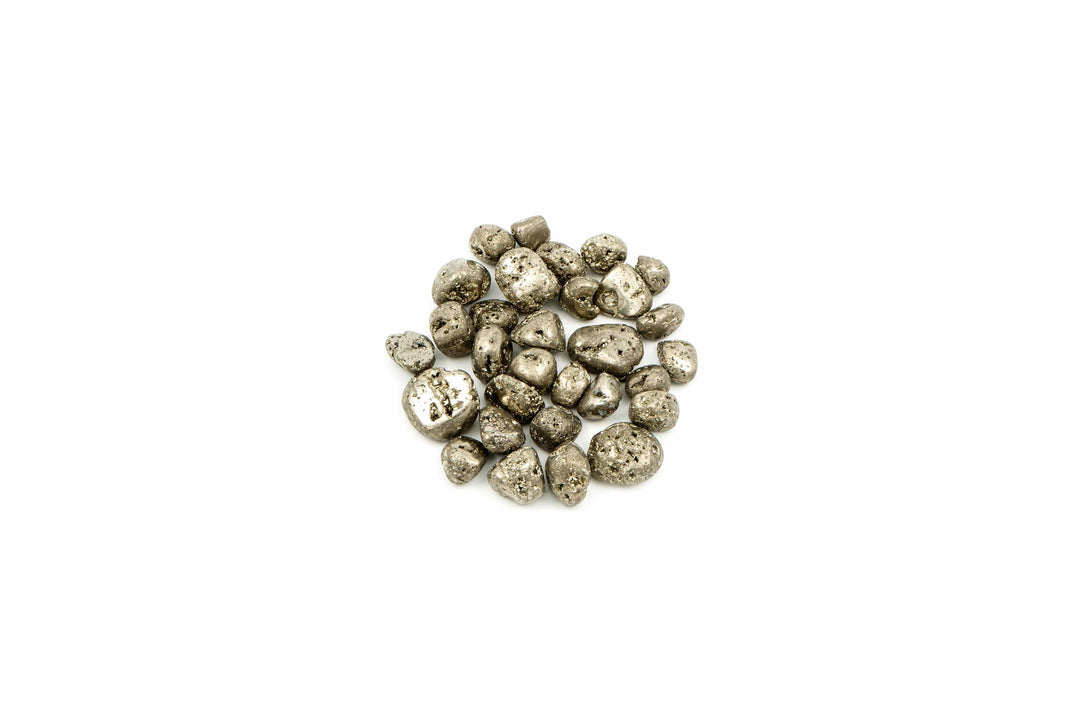 Pyrite Tumbled Stone | Keep Dry | The Harmony Store Tumbled Stone