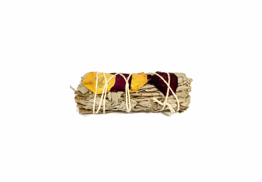 Rose Petal Sage Smudge Stick | The Harmony Store Smudge